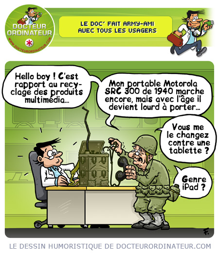 Le Doc' fait army-ami avec tous les usagers