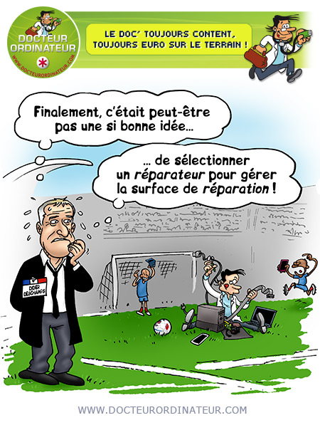 Le Doc' toujours content, toujours euro sur le terrain