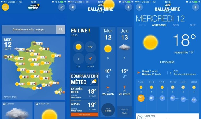 4 applications météo gratuites pour Android et iPhone