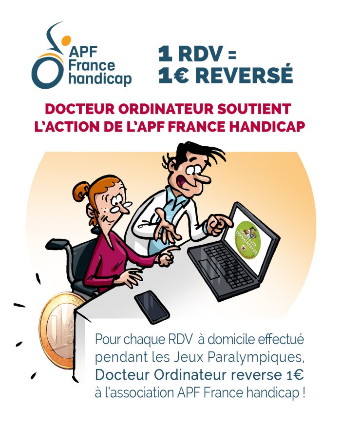 Le réseau Docteur Ordinateur soutient l'action de l'association APF France Handicap 